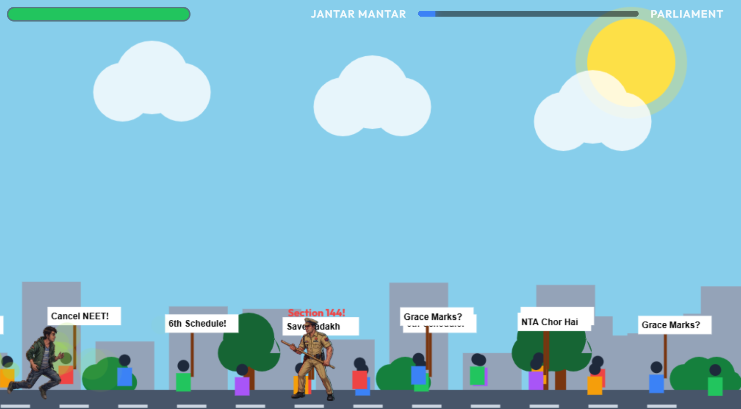 March to Parliament - Civic Strategy Game